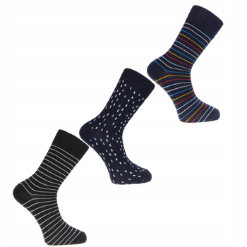 Skarpety Męskie Kolorowe PASKI Moraj 3-PARY
