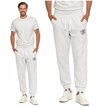 SPODNIE DRESOWE MĘSKIE MORAJ Typu Joggery Wiązane Ze Ściągaczami 