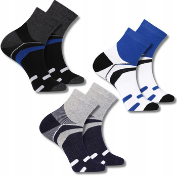 Skarpety Męskie Klasyczne 3/4 Skarpetki Za Kostkę Wzory MORAJ 3-PARY 