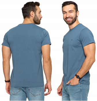 T-SHIRT PREMIUM MĘSKI Koszulka Gładka Bluzka z Haftem Logo MORAJ 