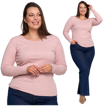 GŁADKA BLUZKA DAMSKA KOSZULKA Z DŁUGIM RĘKAWEM MODNA KLASYCZNA MORAJ