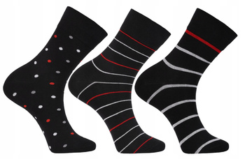 Skarpetki Męskie Wysokie Skarpety Delikatny Wzór Zestaw 3-PAK MORAJ 