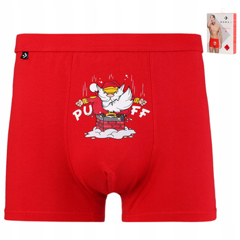 Świąteczne Bokserki Męskie Majtki PREZENT NA ŚWIĘTA Mikołajki MORAJ 