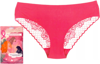 Majtki damskie figi z koronką #RóżSięNaBadania 