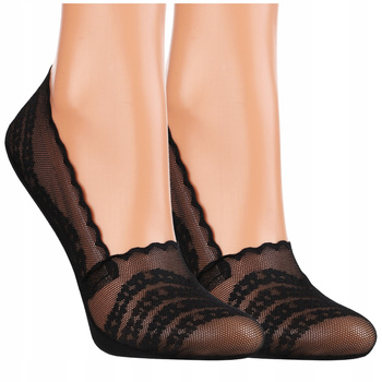 Koronkowe Stopki Damskie Niskie Skarpetki Balerinki MORAJ 1-PARA 