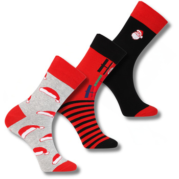 Skarpetki Świąteczne Męskie PREZENT NA ŚWIĘTA Mikołaje 3-PAK MORAJ