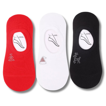 SKARPETKI DAMSKIE STOPKI MORAJ NISKIE SKARPETY ŚWIĄTECZNE CEKINY 3PAR