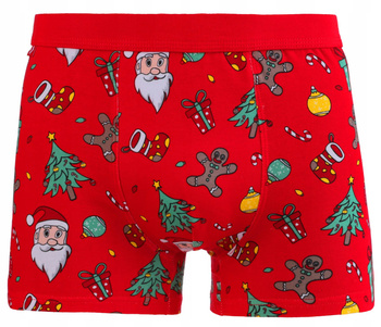Bokserki Świąteczne Męskie Prezent na Święta Mikołajki Gwiazdor MORAJ 