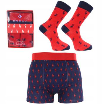 Komplet Świąteczny Bokserki Skarpetki MORAJ 