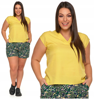 Elegancka BLUZKA DAMSKA o prostym kroju z dekoltem w serek Modna MORAJ 