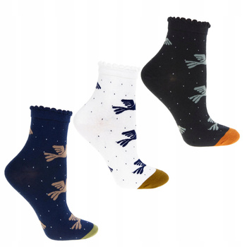 MORAJ Skarpety Skarpetki Damskie 3/4 3-PARY