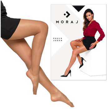 Gładkie RAJSTOPY DAMSKIE Klasyczne Cieliste NATURAL 15/20 DEN MORAJ 