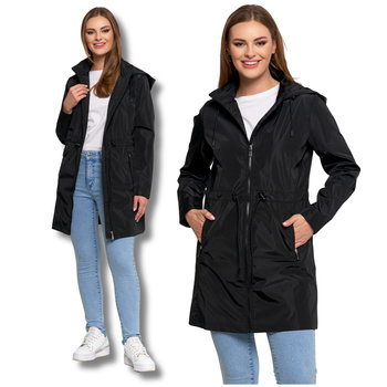 KURTKA DAMSKA PRZEJŚCIOWA Z KAPTUREM PARKA ELEGANCKI PŁASZCZ MORAJ