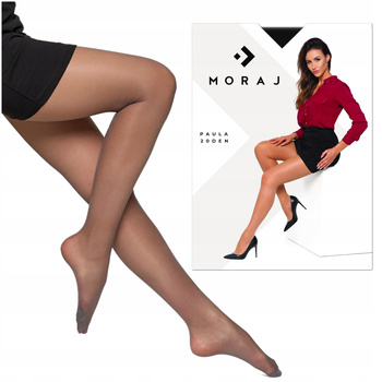 RAJSTOPY DAMSKIE Gładkie Klasyczne Cienkie GRIGIO 15/20 DEN MORAJ r