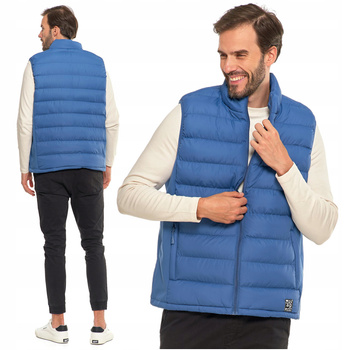 BEZRĘKAWNIK Męski Kamizelka Klasyczna Pikowana Jesienna Ciepła MORAJ 