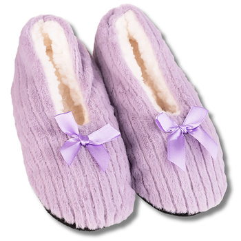 KAPCIE DAMSKIE BAMBOSZE MIĘKKA PODESZWA PAPCIE Z ABS KOKARDKI MORAJ