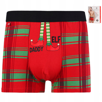 Świąteczne Bokserki Męskie Majtki PREZENT NA ŚWIĘTA Mikołajki MORAJ 
