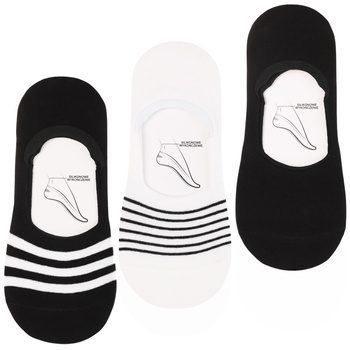 BALERINKI DAMSKIE NISKIE SKARPETKI SKARPETY STOPKI SILIKON MORAJ 3PAK