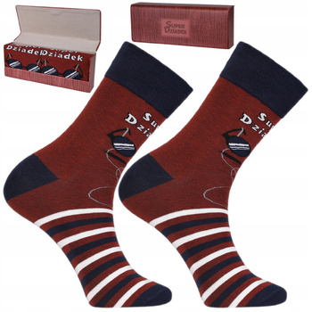 Skarpetki Męskie DZIEŃ DZIADKA Pudełko Etui na Okulary 1-para MORAJ 