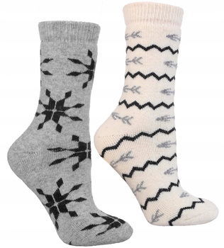 Ciepłe Skarpety Skarpetki Długie z wełną na chłodne dni MORAJ 2-pary