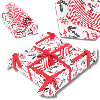 RĘCZNIKI KUCHENNE ELEGANCKIE ŚCIERKI W KOSZYCZKU NA ŚWIĘTA 40x70 MORAJ 3SZT