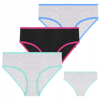 Majtki Dziecięce Klasyczne Figi Dziewczęce Gładkie MORAJ 3-PAK 