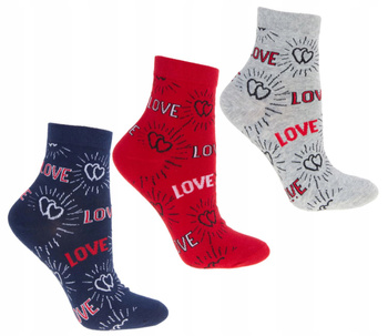 Skarpetki Damskie 3/4 Love 3-pary MORAJ