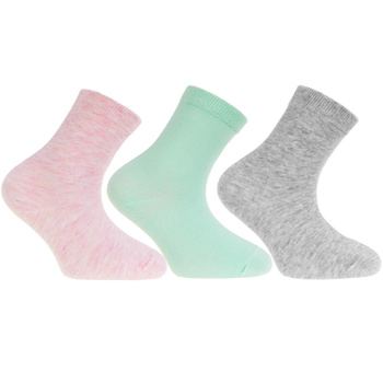 SKARPETY DZIECIĘCE MORAJ SKARPETKI ZA KOSTKĘ DZIEWCZĘCE GŁADKIE 3-PAK