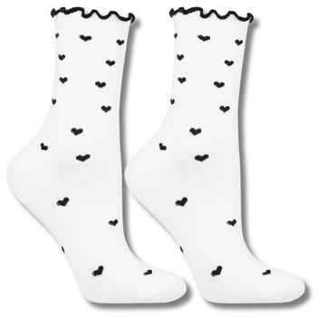 UROCZE SKARPETY DAMSKIE WYSOKIE SKARPETKI W SERDUSZKA 1-PARA MORAJ