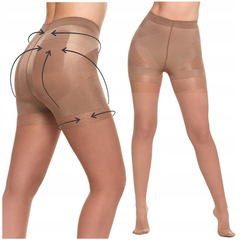 MODELUJĄCE RAJSTOPY DAMSKIE 20 DEN efekt push-up Natural Gładkie MORAJ 