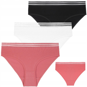 Figi Damskie Bikini Majtki Klasyczne z Siateczkową Gumką 3-pak MORAJ 