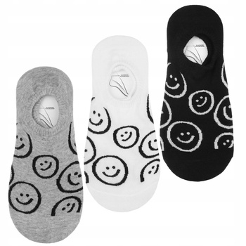 NISKIE STOPKI Damskie Skarpetki Balerinki Minki Silikon MORAJ 3-PAK 