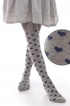 Rajstopy Dziewczęce Serca Bawełna MORAJ 