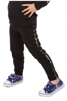 MORAJ Klasyczne Legginsy Dziewczęce Lampas 