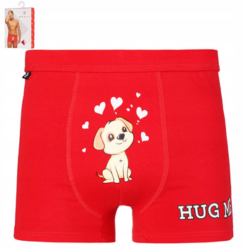 Klasyczne BOKSERKI MĘSKIE Prezent na Walentynki Urocze Piesek 1 szt MORAJ 