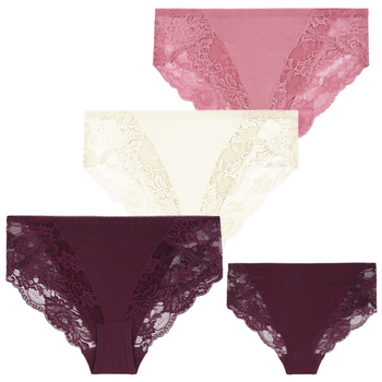 MAJTKI DAMSKIE KORONKOWE FIGI BAWEŁNIANE ELEGANCKIE KORONKA MORAJ 3-PAR