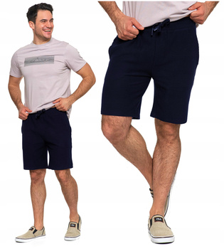 Krótkie Spodenki Męskie Eleganckie Szorty Bawełniane Wiązane MORAJ 