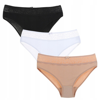 MORAJ Figi Majtki Damskie Bikini 3-sztuki 