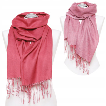 Szal Damski Duży Frędzle Gładki Dwustronny Modny Wiosenny Szalik MORAJ