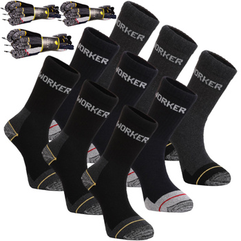 SKARPETY ROBOCZE WORK WYTRZYMAŁE MOCNE SKARPETKI BAWEŁNA MORAJ 9 PAR 