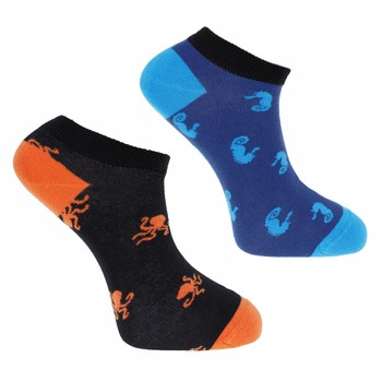 Skarpetki Stopki Męskie Niskie Skarpety Kolorowe Morskie MORAJ 2-pary 