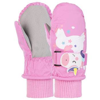 Rękawiczki Dziecięce Zimowe Jednopalczaste Ocieplane Jednorożec MORAJ