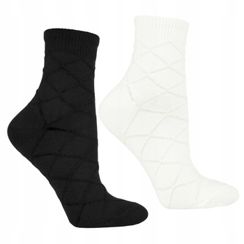 Skarpetki Damskie za Kostkę Wysokie Delikatny Wzór 2-pary MORAJ 