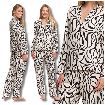 ELEGANCKA PIŻAMA DAMSKA DWUCZĘŚCIOWA ROZPINANA GÓRA WYGODNA MORAJ