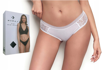 MORAJ Figi Majtki Damskie Białe Koronka 