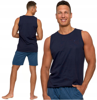 TANK-TOP Męski Koszulka Bez Rękawów Gładka Klasyczna Bokserka MORAJ 