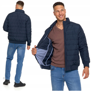 Kurtka Męska Pikowana Bez Kaptura Modna Klasyczna z Ściągaczami MORAJ 