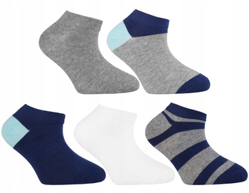 STOPKI CHŁOPIĘCE Niskie Skarpetki Kolorowe Bawełna Wzory MORAJ 5-par 