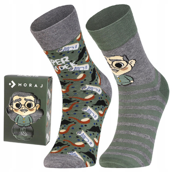 Skarpetki W PUDEŁKU NA DZIEŃ DZIADKA 2-PAK Skarpety na Prezent MORAJ 