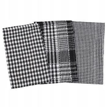 Ręcznik Kuchenny Ścierki Kuchenne Zestaw 3PAK Ciemna Kratka 35x55 cm MORAJ